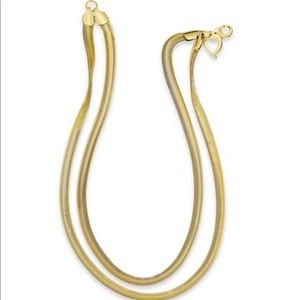 Trendy Herringbone Double Chain Necklace